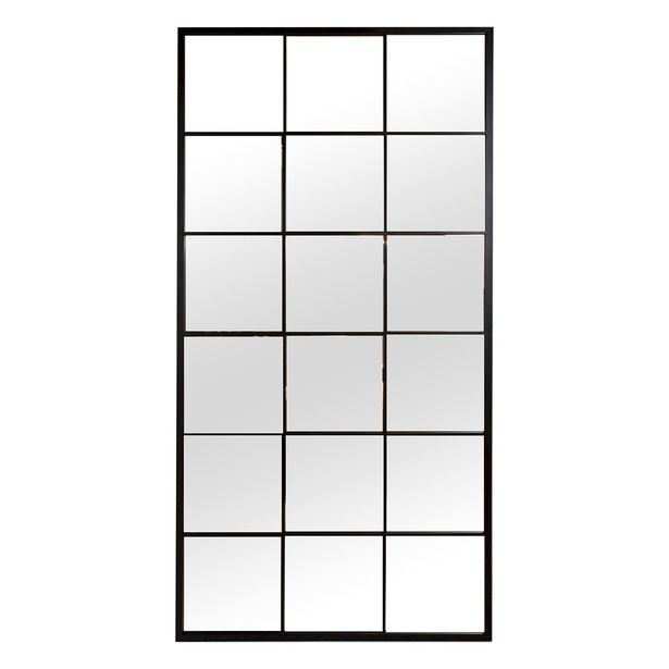 Seinäpeili Home4You Simone, 90x180cm, musta