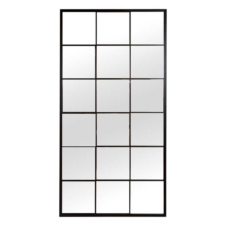 Seinäpeili Home4You Simone, 90x180cm, musta