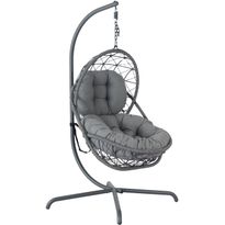 Riipputuoli Home4You AMARA 134x134xK196 cm, tummanharmaa