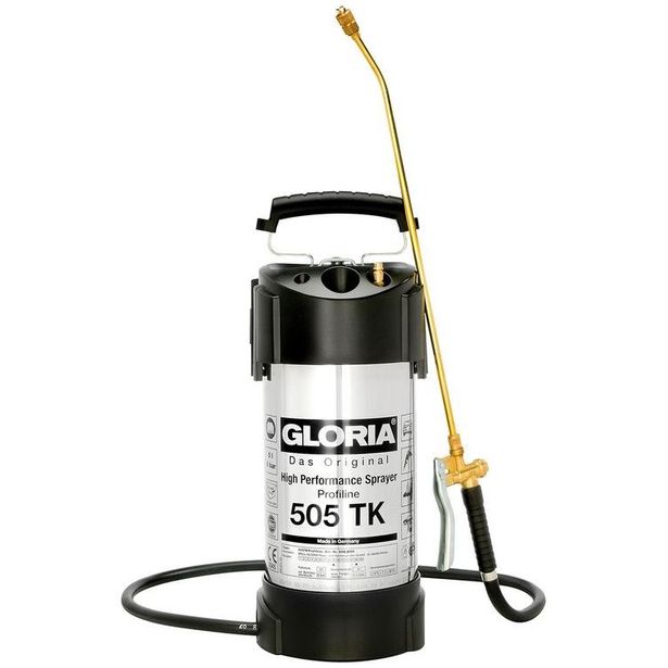 Paineruisku Gloria 505 TK Profiline, 5L, öljyn-/liuottimienkestävä, rosterisäiliöllä