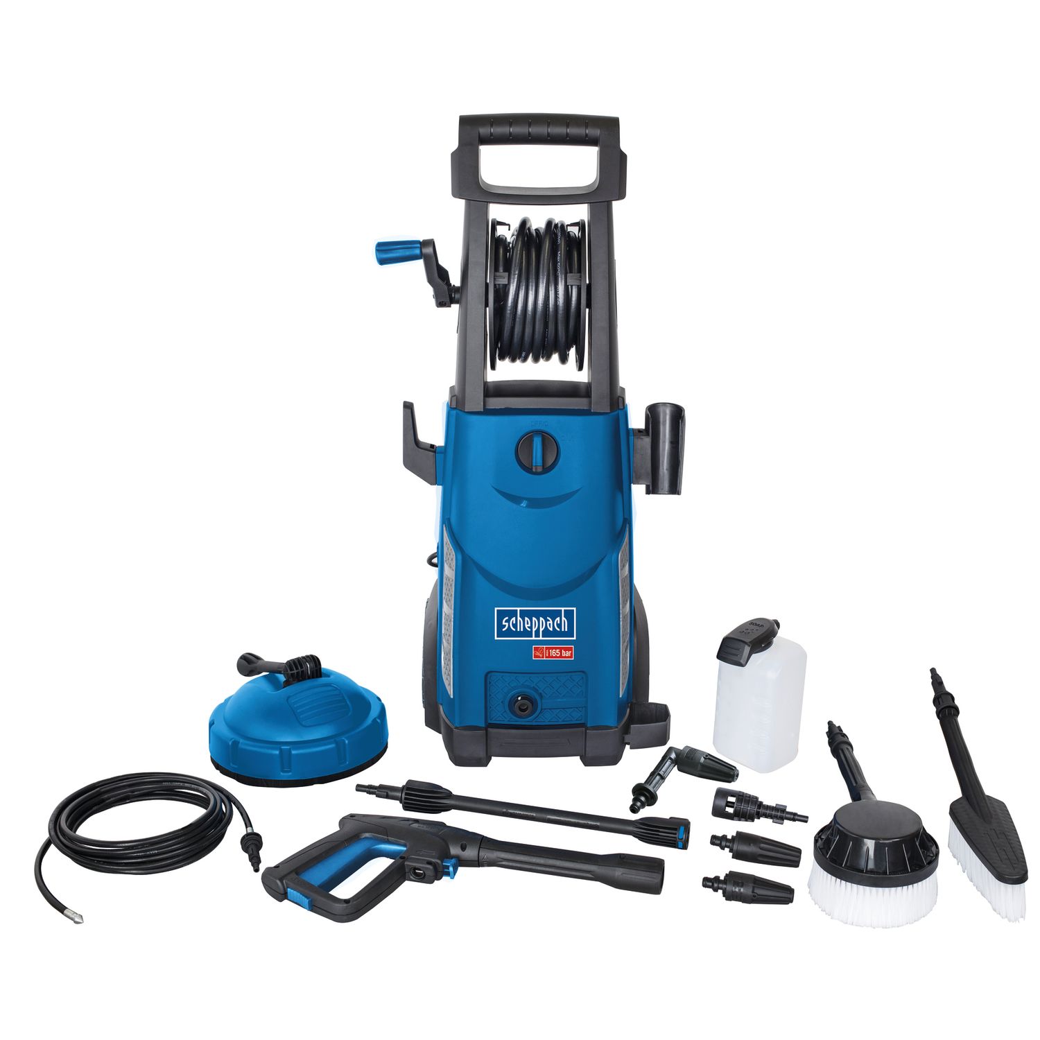 Painepesuri Scheppach HCE2200, 165bar, 468l/h, kelalla, terassipesurilla