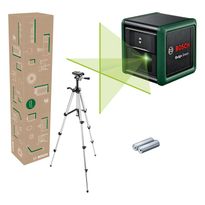 Ristilinjalaser Bosch Quigo Green Set, jalustalla