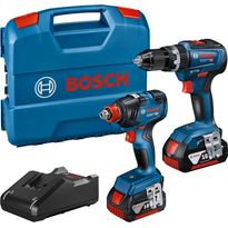Akkukonesarja Bosch Professional GDX 18V-200 + GSB 18V-55, 2x4.0Ah akuilla + L-Case
