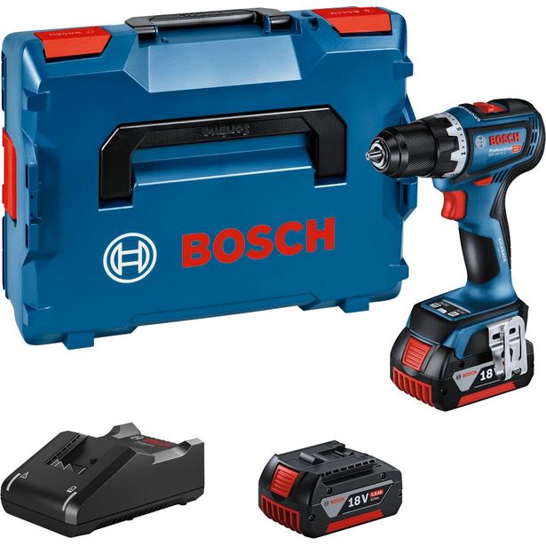 Akkuporakone Bosch Professional GSR 18V-90 C, 2x5.0Ah akuilla + L-Boxx