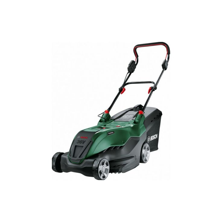 Akkuruohonleikkuri Bosch AdvancedRotak 40-650, 36V, 2x4.0Ah akuilla