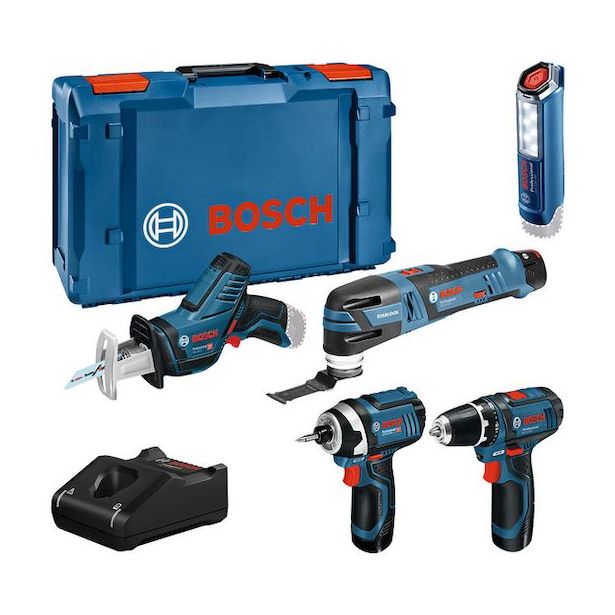Akkukonesarja Bosch Professional, 5 osaa, 12V, 3x2.0Ah X+ L-Boxx