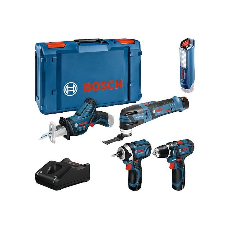 Akkukonesarja Bosch Professional, 5 osaa, 12V, 3x2.0Ah X+ L-Boxx