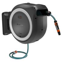 Akkutoiminen seinäletkukela Gardena PowerRoll XXL Solo, 40m, valkoinen, 18V, ilman akkua