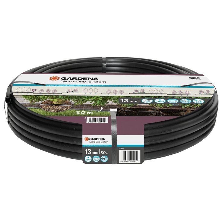 Laajennussarja Gardena Micro-Drip Dripline 50m, maan alle ja päälle