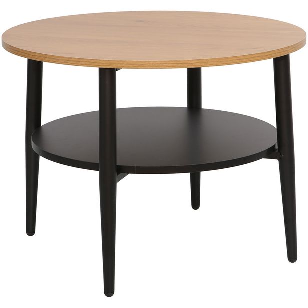 Coffee table HECTOR 60x60xH45cm, ash/black
