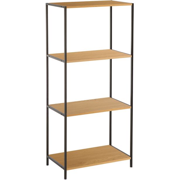 Shelf HARPER 50x30xH110,5cm, ash/black