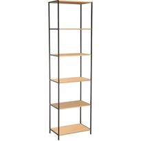 Hylly Home4You HARPER 50x30xK180 cm, saarni/musta