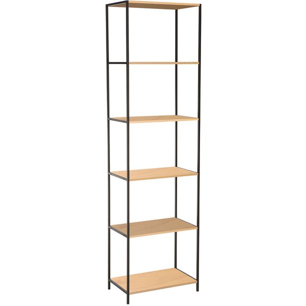 Shelf HARPER 50x30xH180cm, ash/black