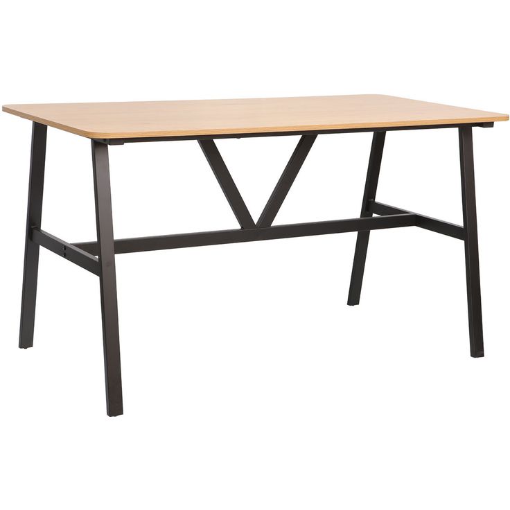 Dining table SVEA 140x70xH76cm, ash/black