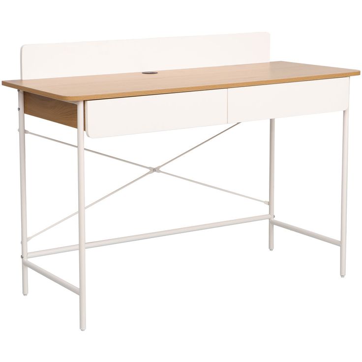 Desk FERDIE 120x48xH88cm, ash/white