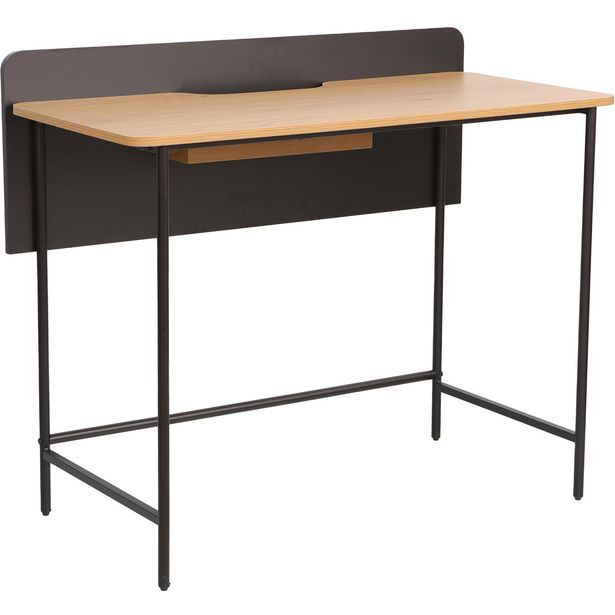 Desk HARPER 100x49,5xH85cm, ash/black