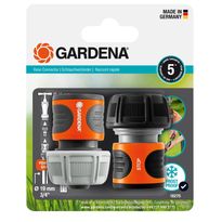 Puutarhaletkun pikaliitinsarja Gardena OGS, Ø19mm, sisätilan hanaan