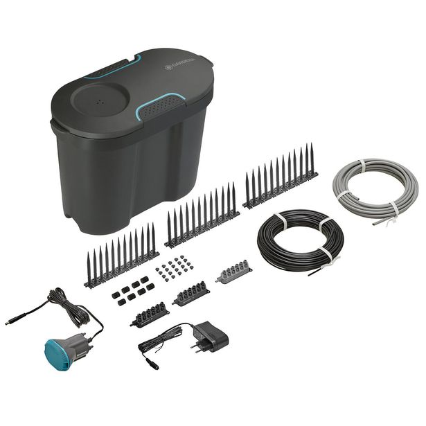Lomakastelusarja Gardena Micro-Drip 10,5 L säiliöllä ja pumpulla
