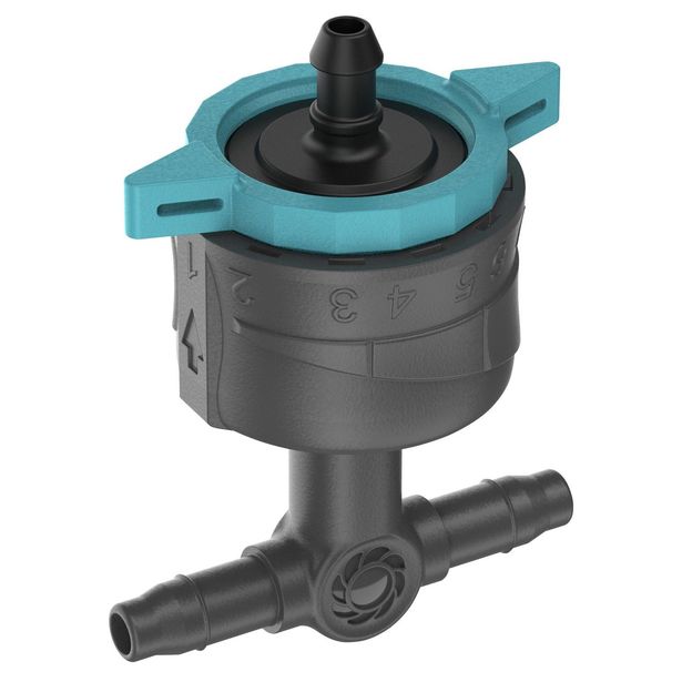 Rivitippusuutin Gardena Micro-Drip, säädettävä, 0-8l/h, paineentasaus, itsesulkeutuva