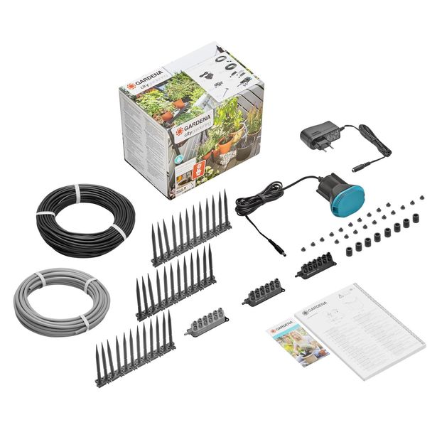 Lomakastelusarja Gardena Micro-Drip pumpulla, 36 kasville