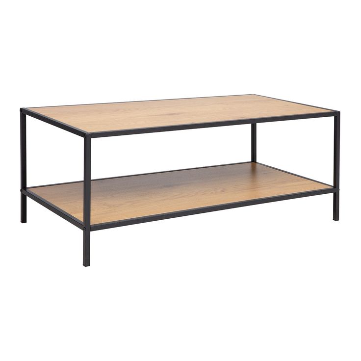 Sohvapöytä Home4You Hedvig 100x50x40cm, saarni/musta 