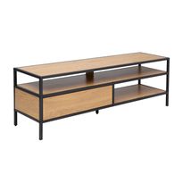 TV-taso Home4You Hedvig 120x33x40cm, saarni/musta