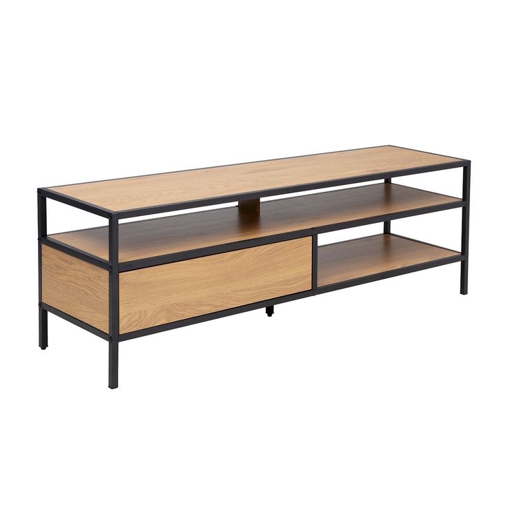 TV-taso Home4You Hedvig 120x33x40cm, saarni/musta