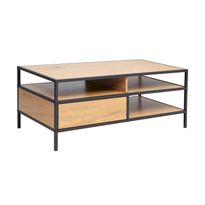 Sohvapöytä Home4You Hedvig100x50x40cm saarni/musta