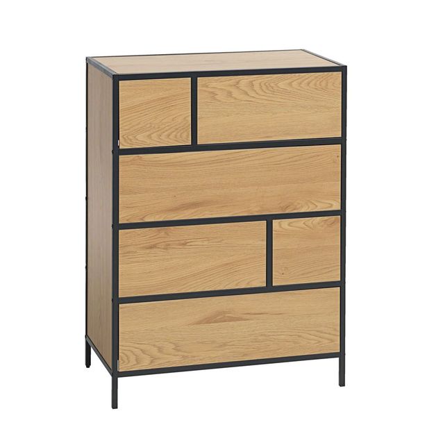 Senkki Home4You Hedvig 70x40x95cm, saarni/musta 