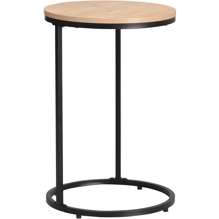 Side table HEDVIG D40xH60cm, ash/black