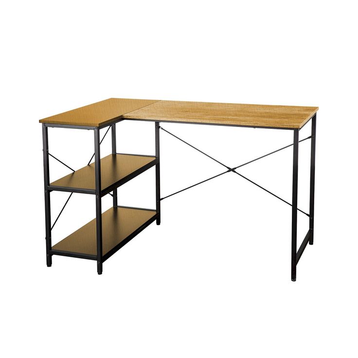 Työpöytä Home4You Hedvig 120x80x76cm, tammi/musta 