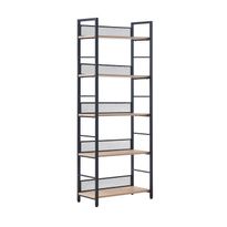 Hylly Home4You Hector 60x28x154cm, saarni/musta