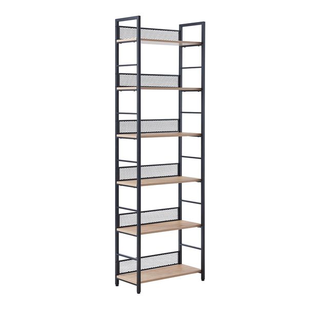 Hylly Home4You Hector 60x28x187cm, saarni/musta 