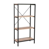 Hylly Home4You Lavina 60x30x127,5cm, saarni/musta