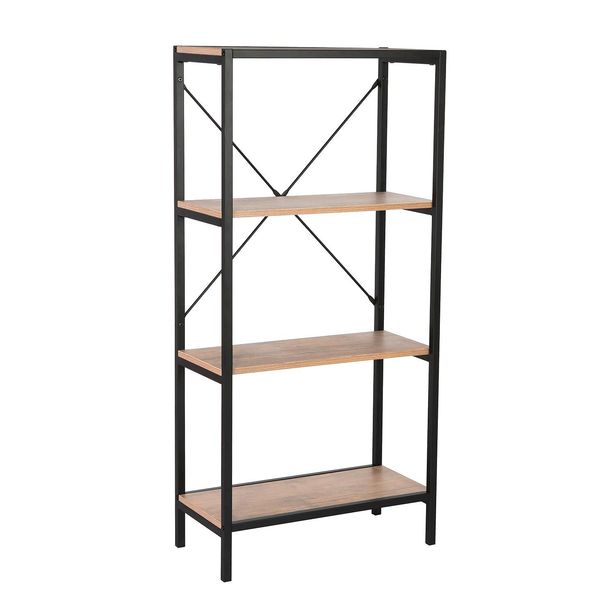 Hylly Home4You Lavina 60x30x127,5cm, saarni/musta 