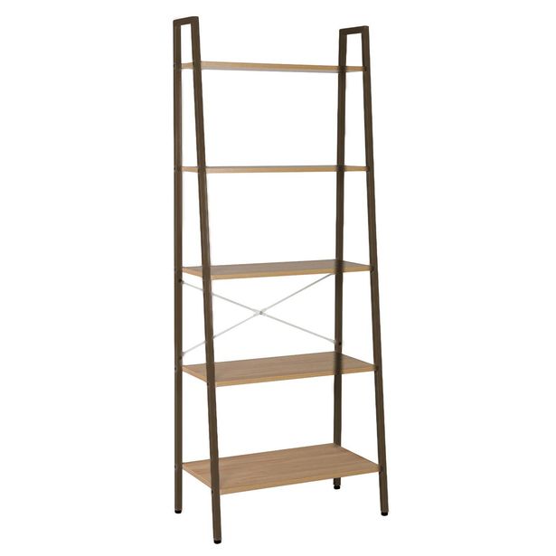 Hylly Home4You Sancia 64x34x164cm, tammi/ruskea 