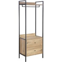 Eteishylly Home4You HANNES 64x40xK180 cm, rustiikkinen melamiini, ruskea