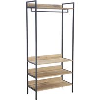 Eteishylly Home4You HANNES 84x40xK180 cm, vaatetangolla, ruskea