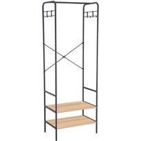 Eteishylly Home4You HANNES 64x40xK180 cm, vaatetangolla, ruskea