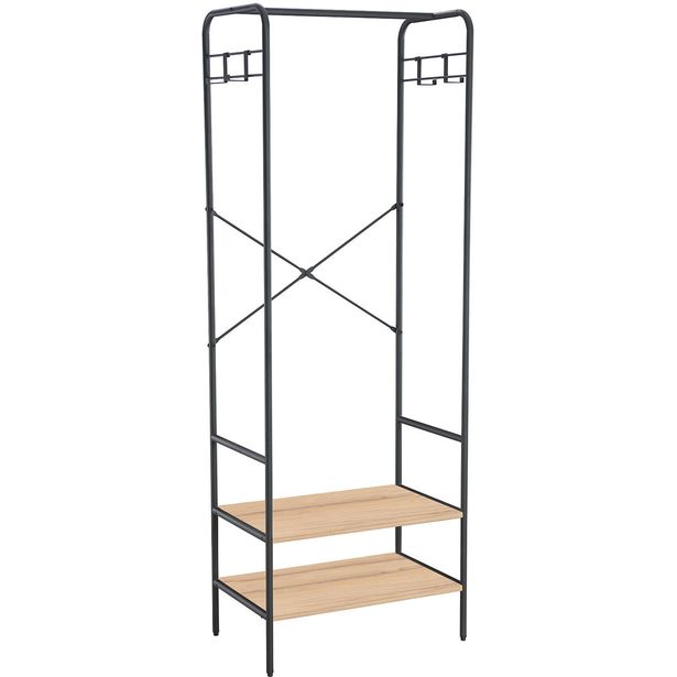 Hallway self HANNES 64x40xH180cm, rustic melamine