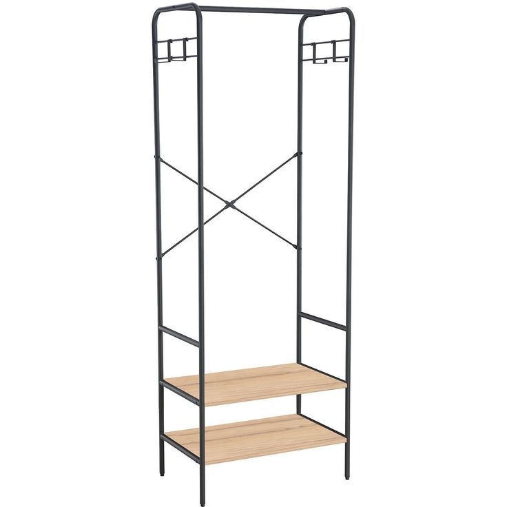 Hallway self HANNES 64x40xH180cm, rustic melamine