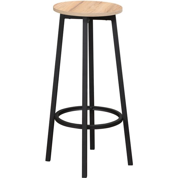 Bar stool HANNES 38x38xH70cm, rustic melamine