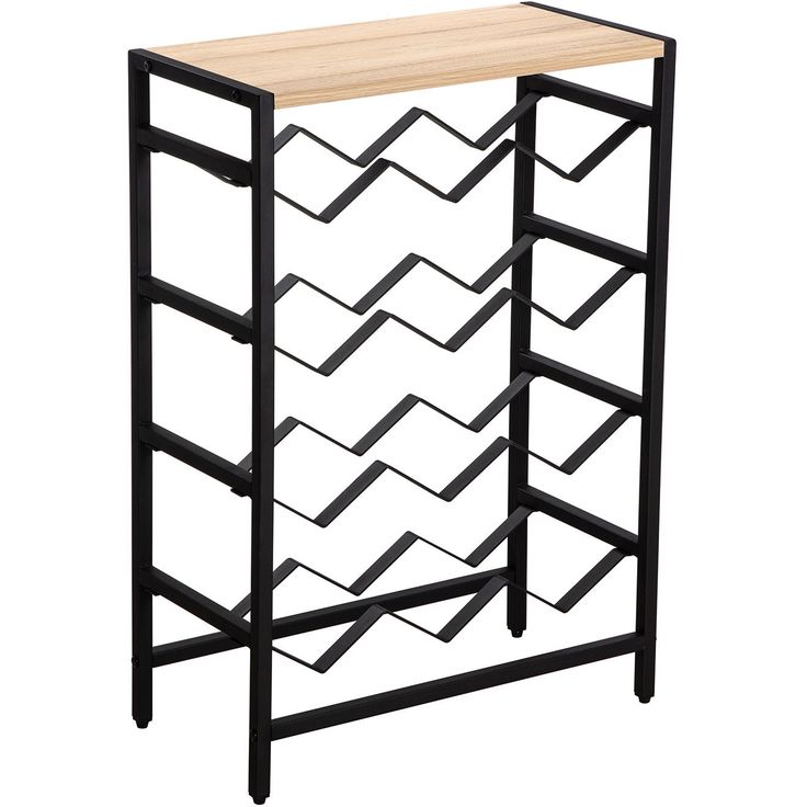 Wine rack HANNES 48x24xH70cm, rustic melamine