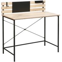 Työpöytä Home4You HANNES 100x50xK100 cm, rustiikkinen melamiini, ruskea