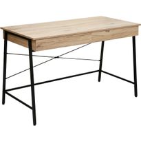 Työpöytä Home4You HANNES 120x60xK76 cm, rustiikkinen melamiini, ruskea