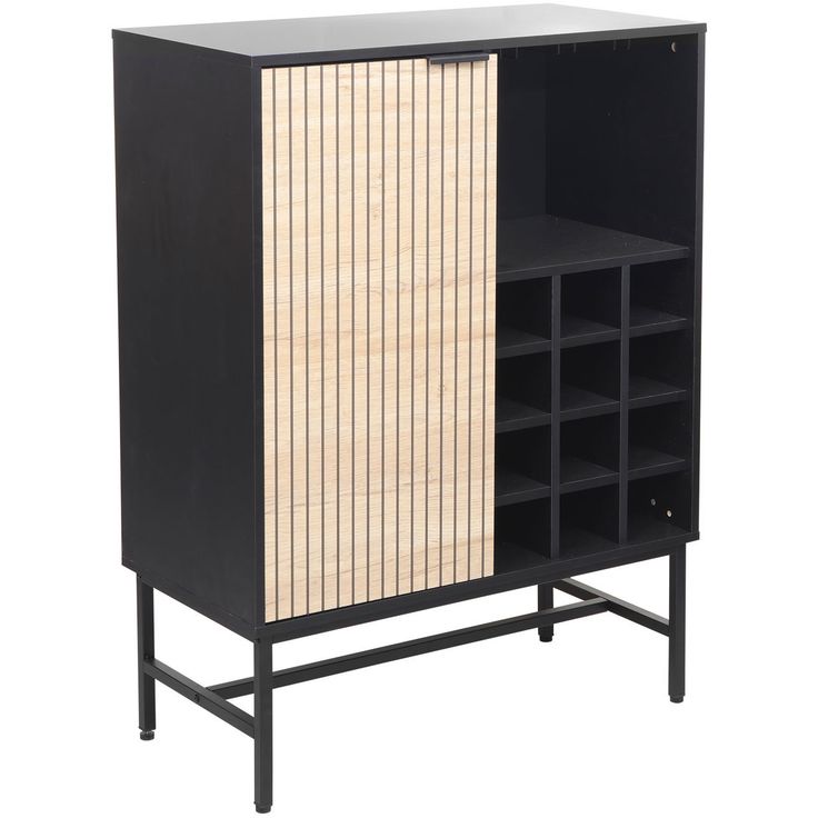 Cabinet HELVE with wine rack 80x40xH110cm, melamine