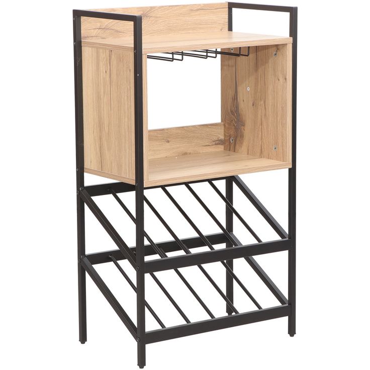 Wine rack HANNES 51x30xH90cm, rustic melamine