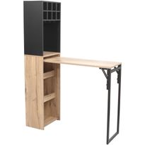 Baarikaluste pöydällä Home4You HANNES 44x122(30)xK170 cm, rustiikkinen melamiini, ruskea