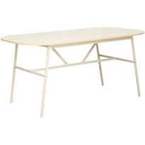 Ruokapöytä Home4You DESMOND 160x90xK76 cm, beige