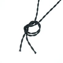Valaisinjohto AGELUX 420-2X075T-BK-50, 50m, musta punottu tekstiili, 2x0.75mm, Verkkokaupan poistotuote